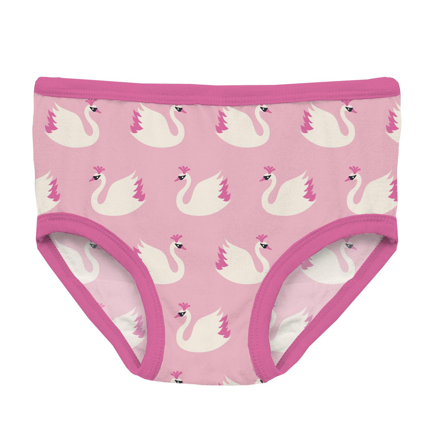 Kickee Pants Girl's Underwear Set of 3: Cake Pop Swan Princess, Natural, Tulip Johnny Appleseed