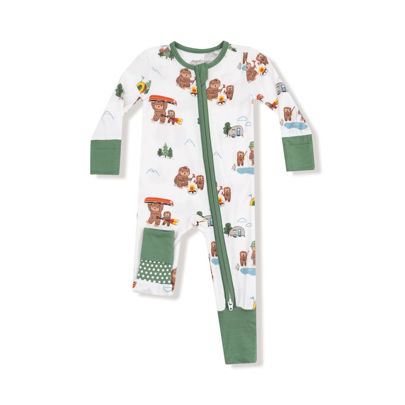 Angel Dear 2 Way Zipper Romper: Bigfoot Camping