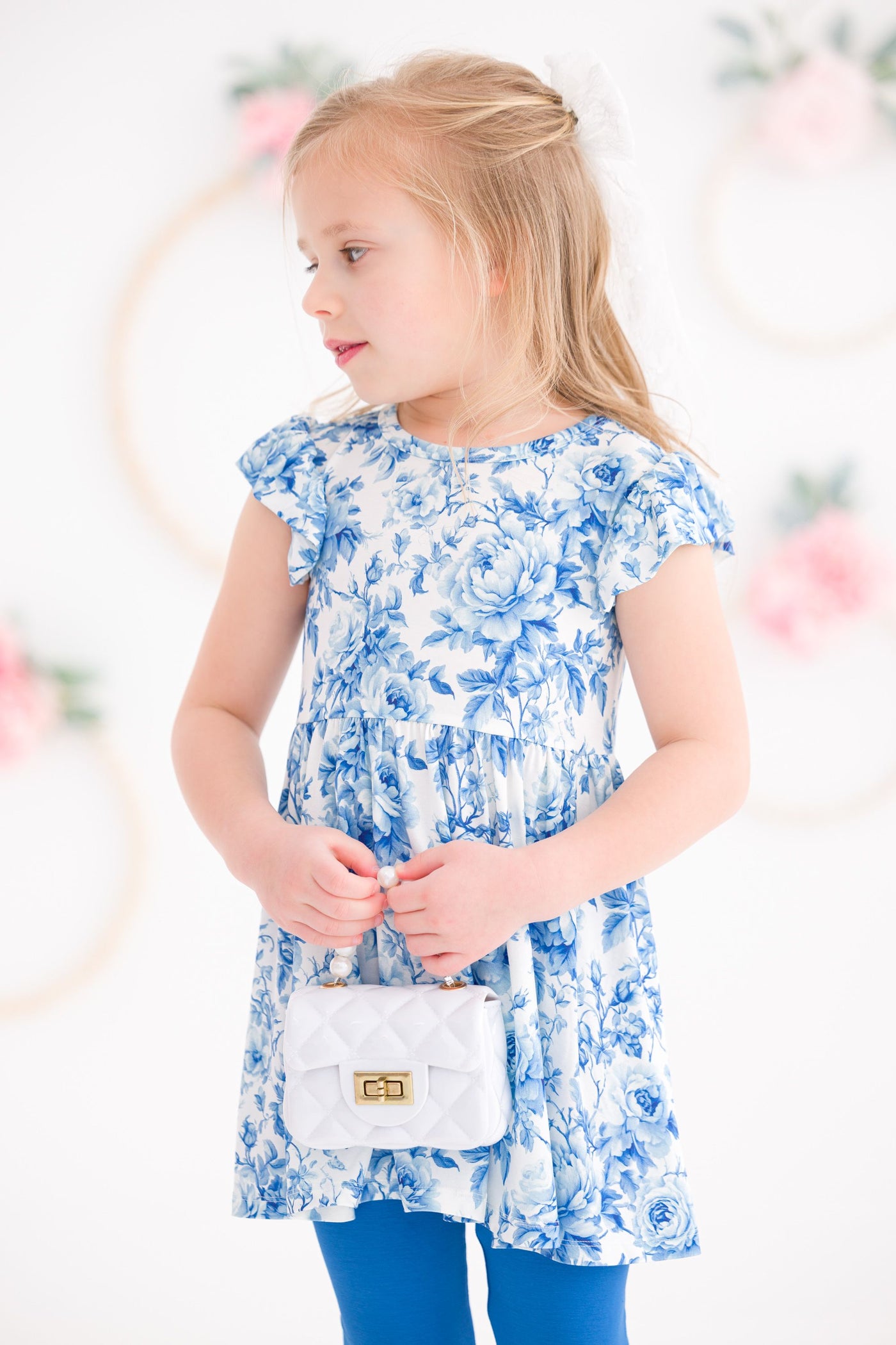 Birdie Bean Peplum Set: Iris