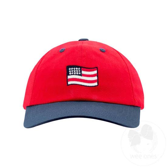 Wee Ones: Embroidered "Flag" Ball Cap