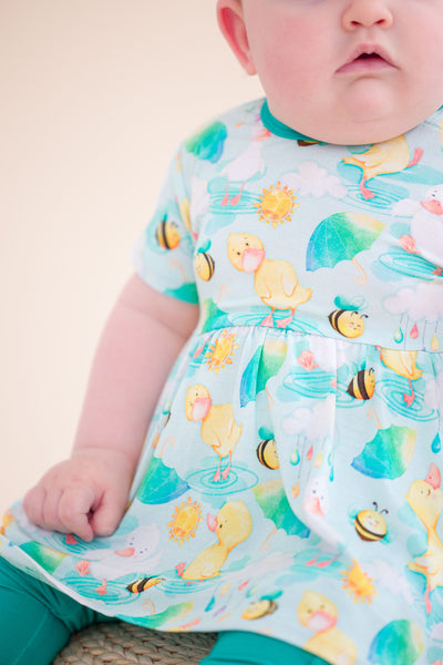 Birdie Bean Peplum Set: Waddles