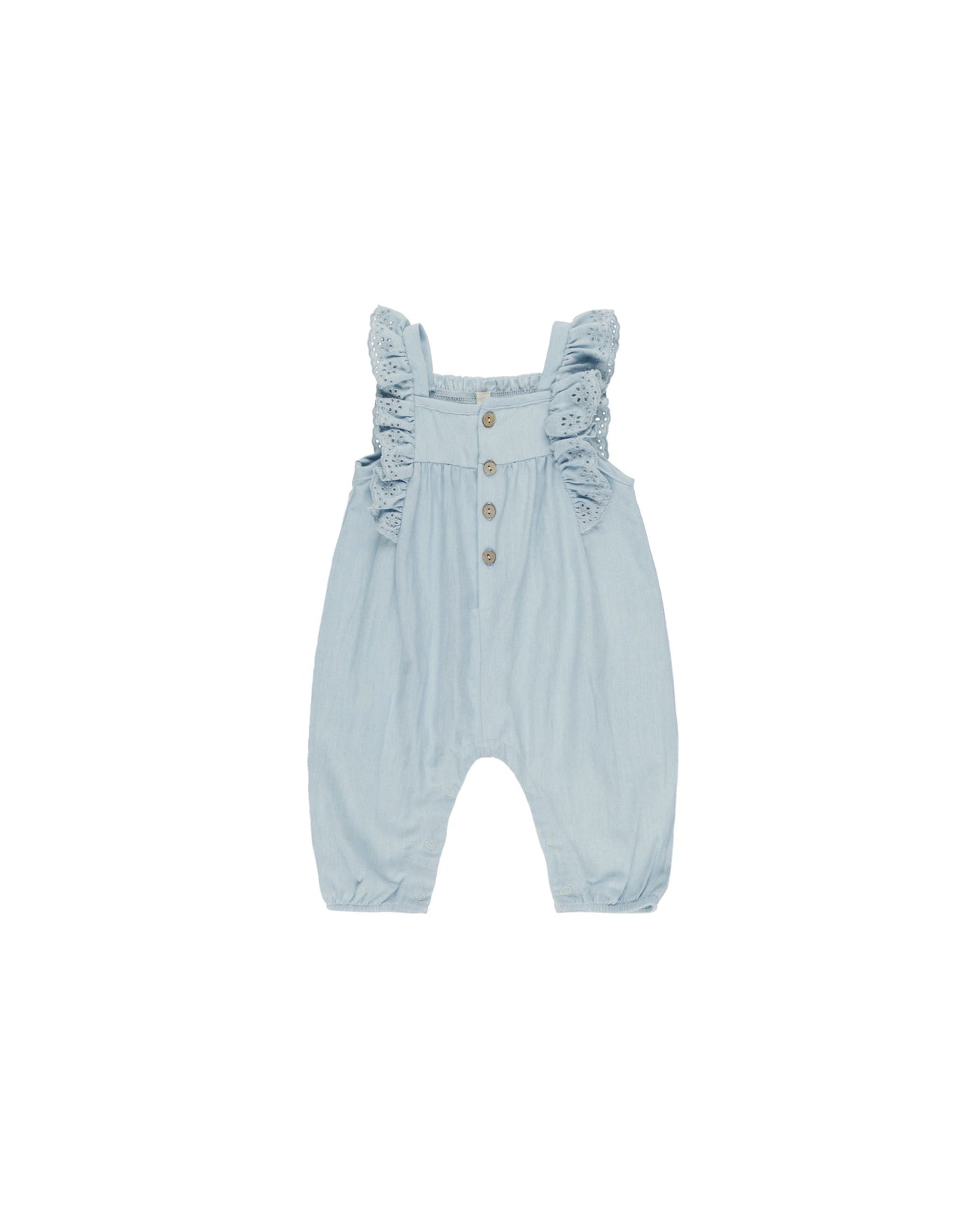 Quincy Mae Nova Romper: Chambray