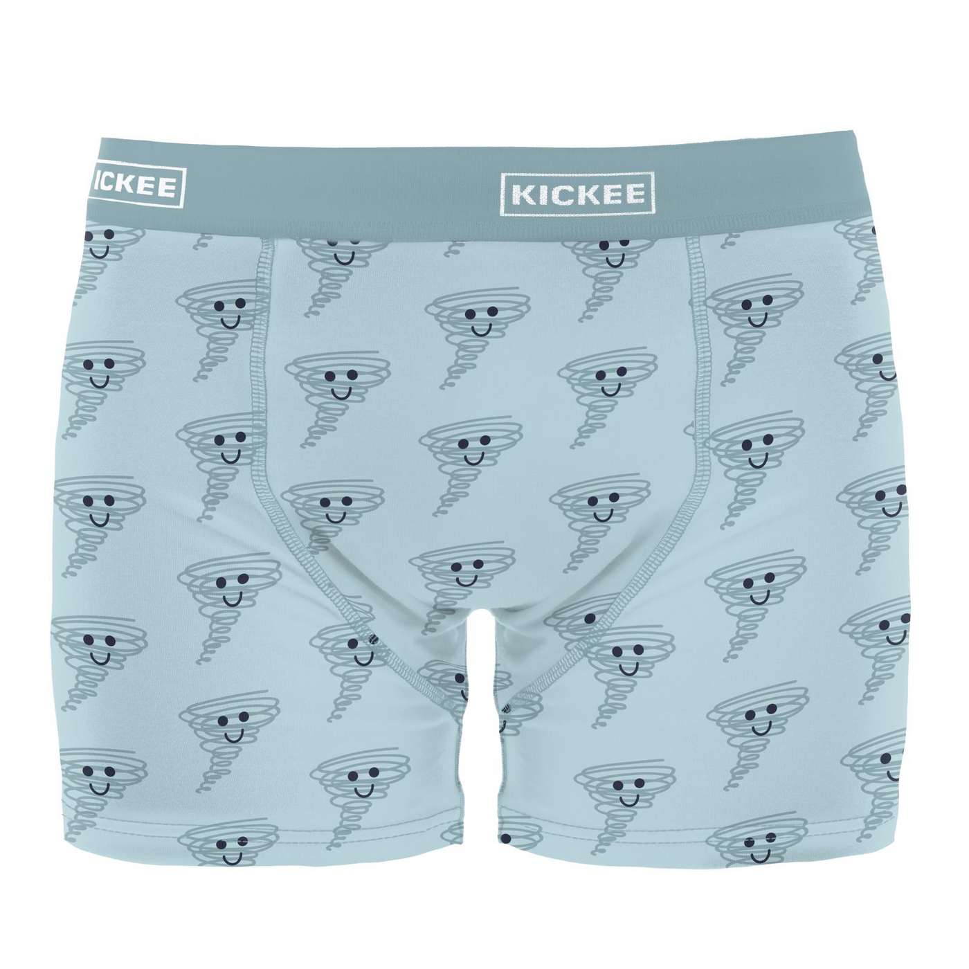 Kickee Pants Men's Print Boxer Briefs: Spring Sky Happy Tornado
