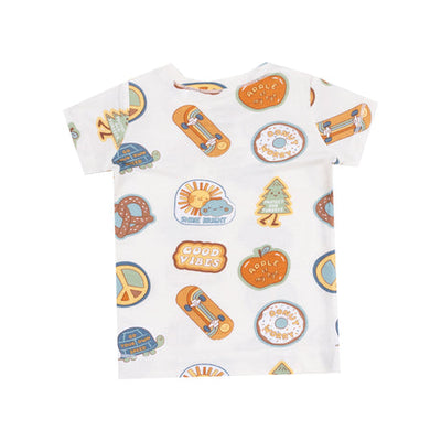 Angel Dear Loungewear Short Set: Blue Groovy Vibes Stickers
