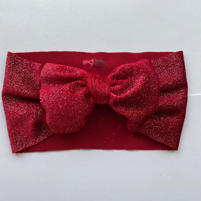 Little Lopers Mini Headwraps: Red Velvet Shimmer