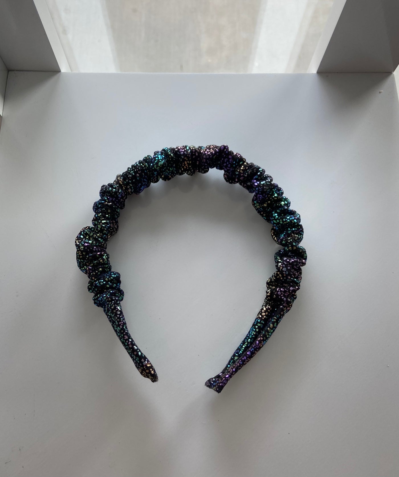 Little Lopers Ruched Headband: Mermaid Scales
