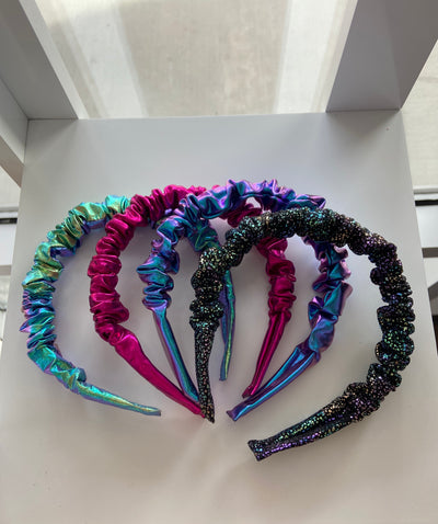 Little Lopers Ruched Headband: Iridescent Twilight
