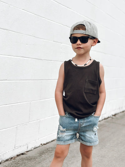 Little Bipsy: Distressed Denim Shorts
