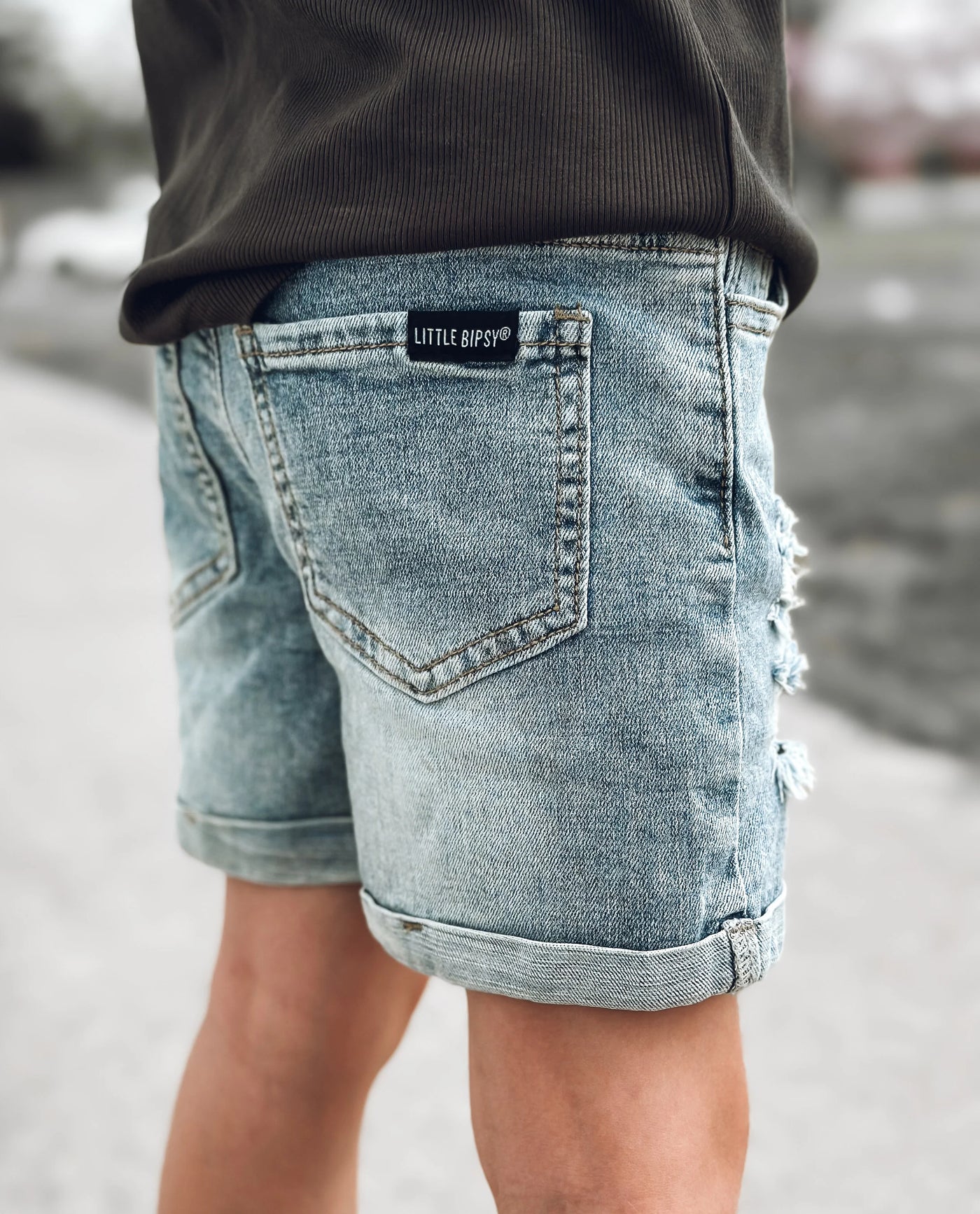Little Bipsy: Distressed Denim Shorts