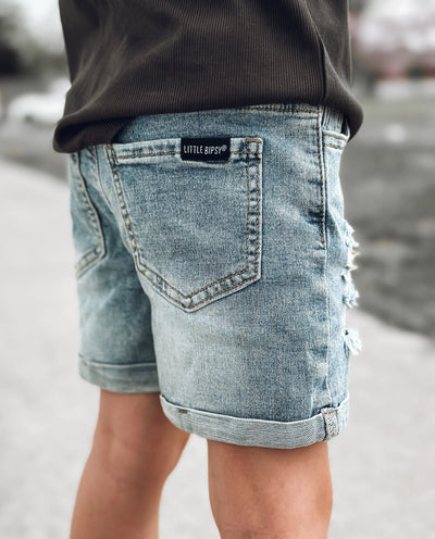 Little Bipsy: Distressed Denim Shorts