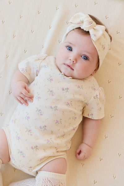 Jamie Kay Cap Sleeve Bodysuit: Thelma Orchid