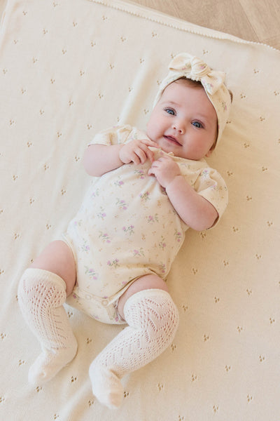 Jamie Kay Cap Sleeve Bodysuit: Thelma Orchid