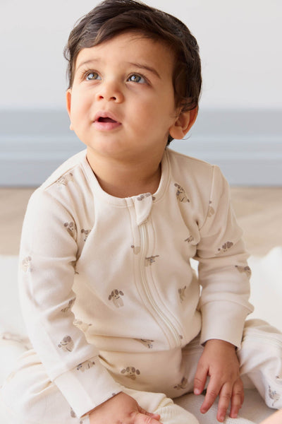 Jamie Kay Zip Onepiece: Sasha Puppy Tofu