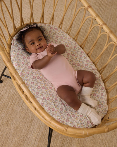 Quincy Mae Flutter Sleeve Bodysuit: Bubblegum