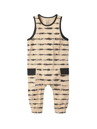 Little Bipsy Tank Romper: Static Stripe