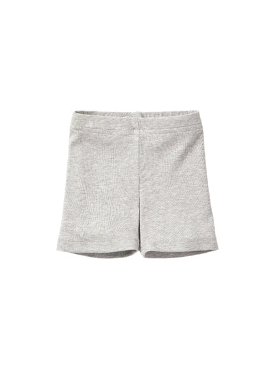 Little Bipsy Ribbed Biker Short: Grey