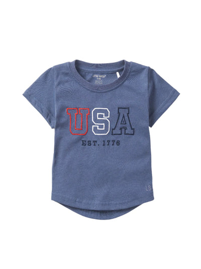 Little Bipsy Tee: USA Navy