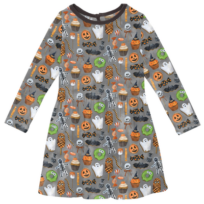 Kickee Pants Twirl Dress with Pockets: Halloween Treats
