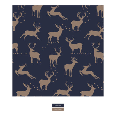 Kickee Pants Long Sleeve Henley Pajama Set: Peacoat Elk