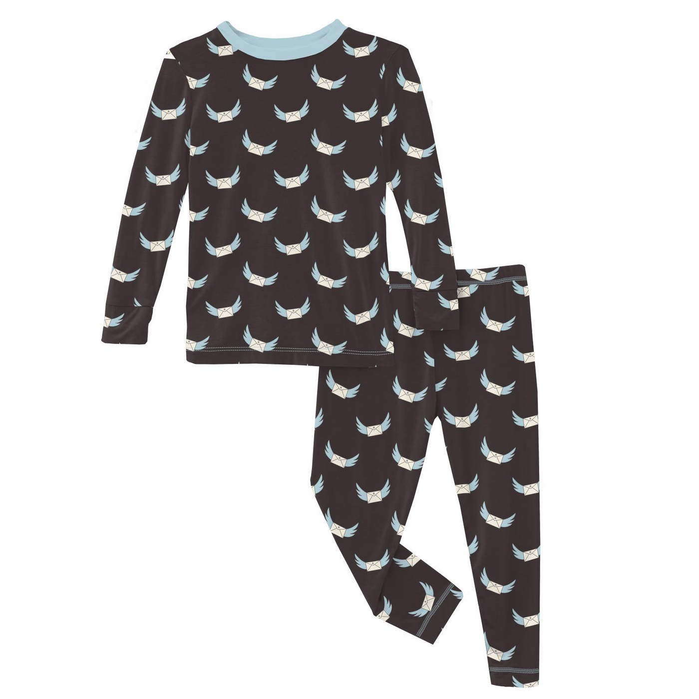 Kickee Pants Pajama Set: Midnight Mail