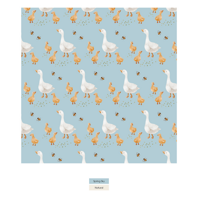 Kickee Pants Pajama Set: Spring Sky Feeding Ducks