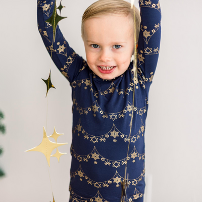 Kickee Pants Long Sleeve Pajama Set: Winter Garland