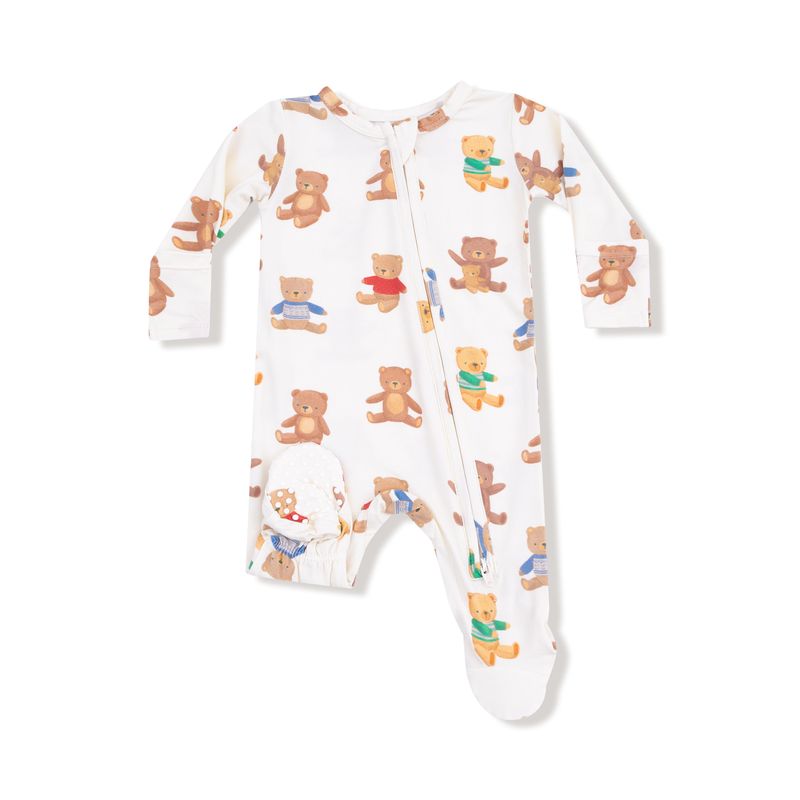 Angel Dear 2 Way Zipper Footie: Teddy Bear Collection