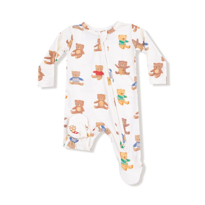 Angel Dear 2 Way Zipper Footie: Teddy Bear Collection