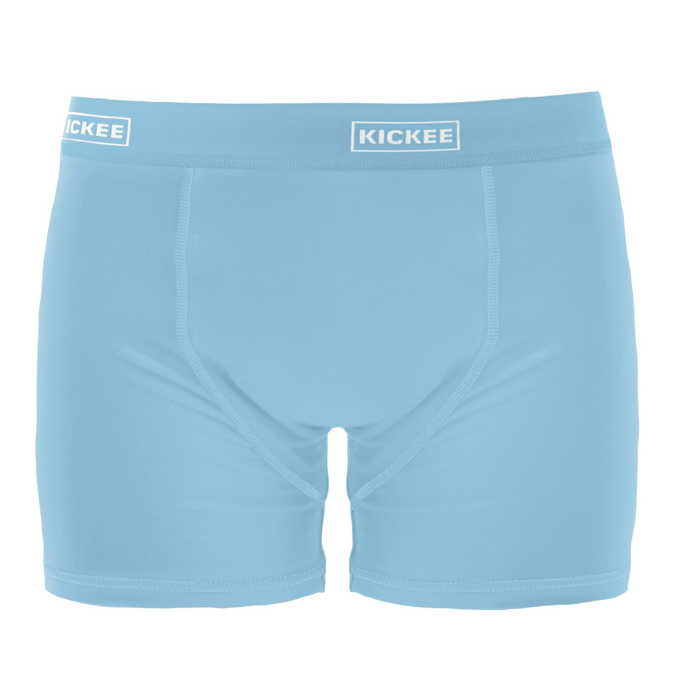 Kickee Pants Men's Boxer Briefs: Solid Seaside Blue
