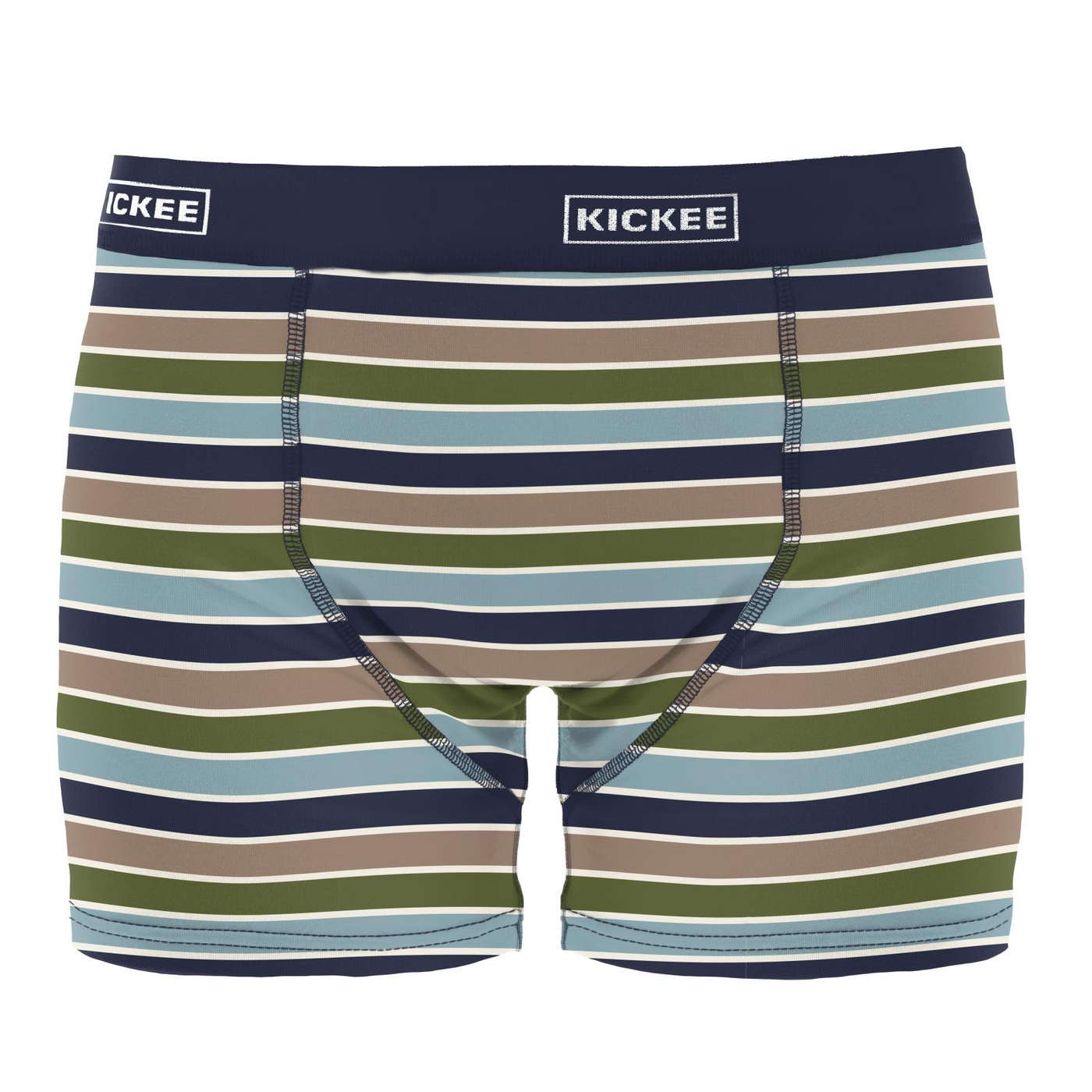 Kickee Pants Men's Print Boxer Briefs: Fall Vibes Stripe