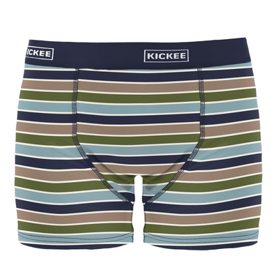 Kickee Pants Men's Print Boxer Briefs: Fall Vibes Stripe