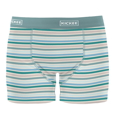 Kickee Pants Men's Boxer Briefs: Lakeside Stripe