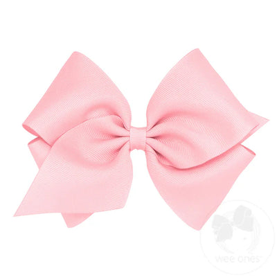 Wee Ones Classic Grosgrain Hair Bow: Light Pink