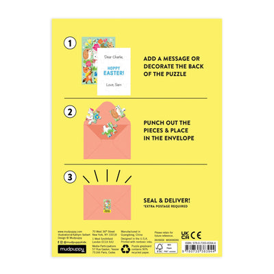 Mudpuppy: Hoppy Easter! Greeting Card Puzzle