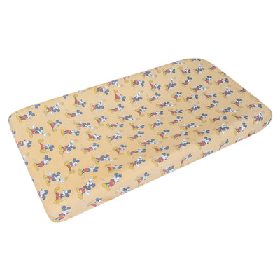 Copper Pearl Premium Knit Fitted Crib Sheet: Mickey Mouse