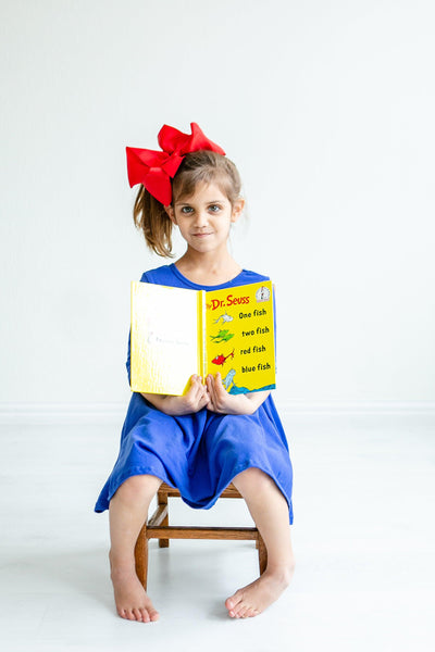 Mila & Rose:  Royal Blue 3/4 Pocket Twirl Dress SHIPS SEPARATELY