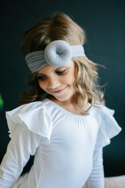 Mila & Rose:  White L/S Flutter Sleeve Leotard SHIPS SEPARATELY