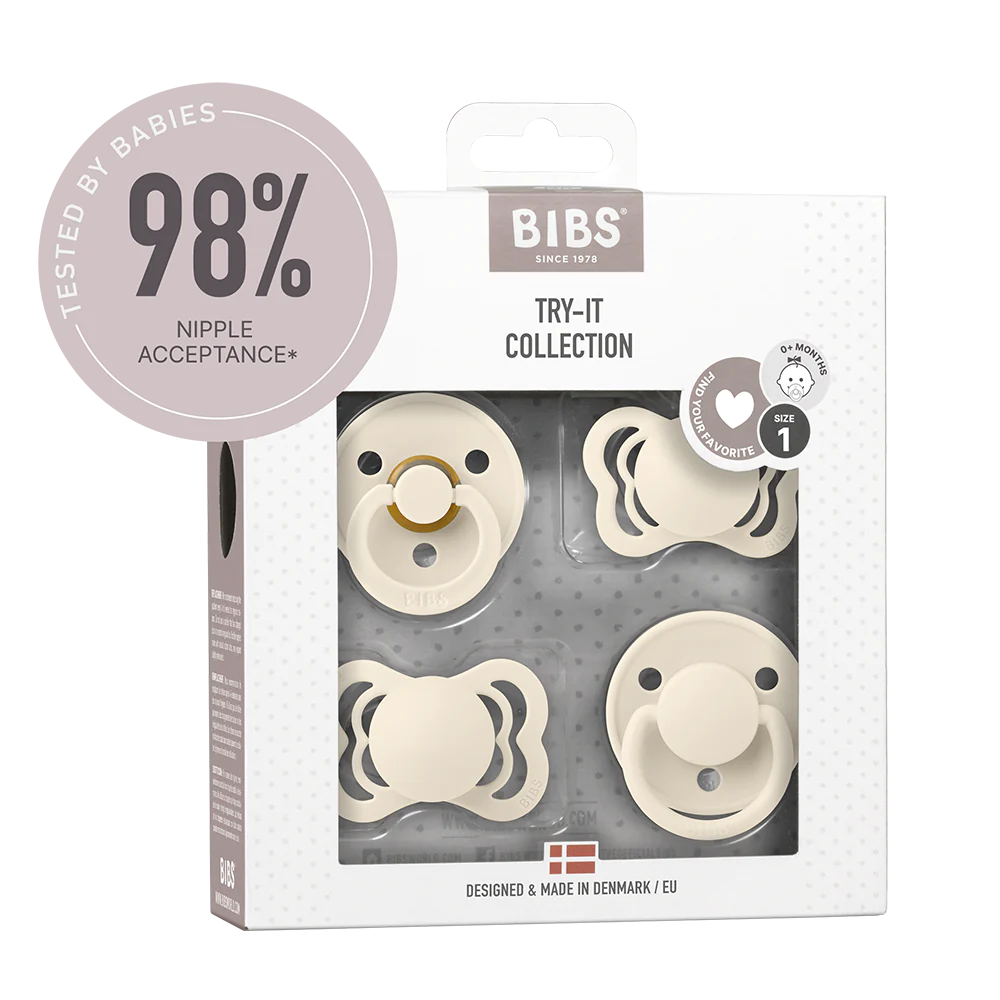 BIBS Pacifiers: Try it Collection (4 pack) - Ivory
