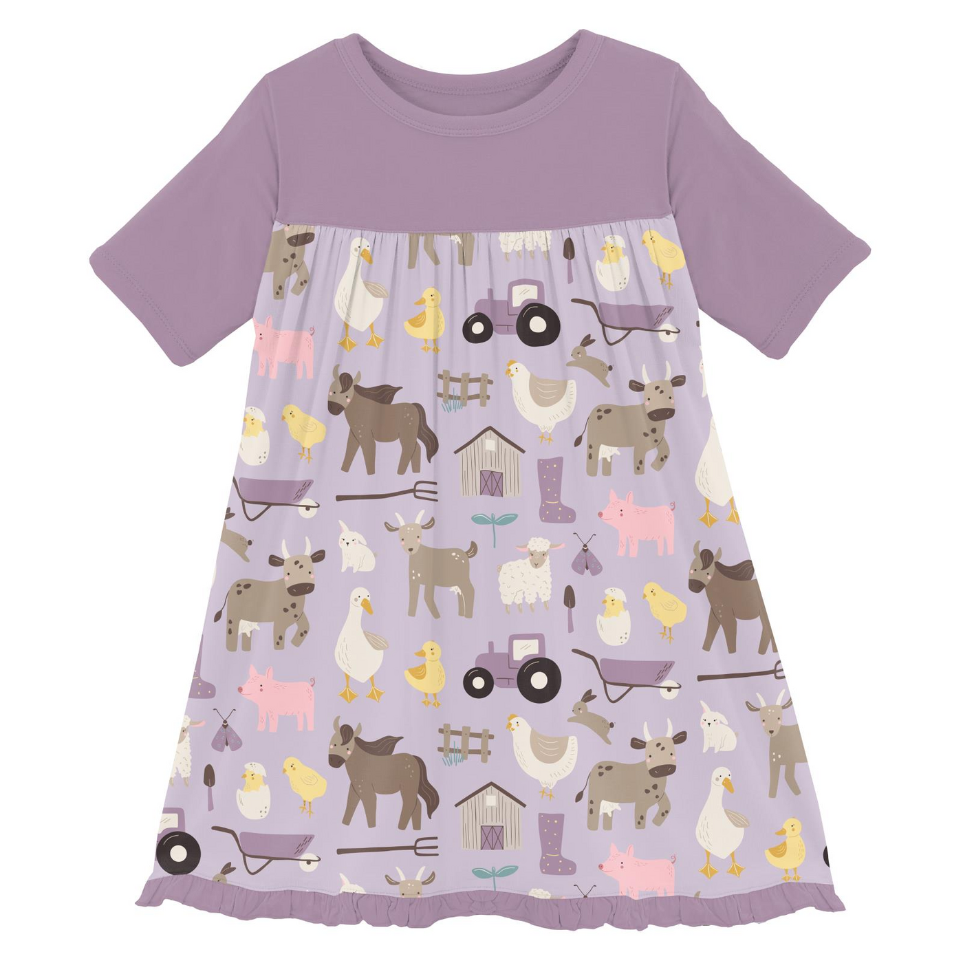 Kickee Pants Swing Dress: Thistle Morning on the Farm