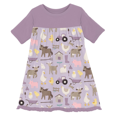 Kickee Pants Swing Dress: Thistle Morning on the Farm