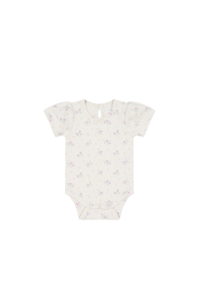 Jamie Kay Cap Sleeve Bodysuit: Thelma Orchid