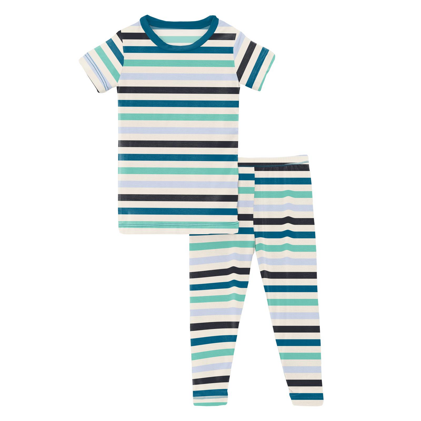 Kickee Pants Pajama Set: Little Boy Blue Stripe