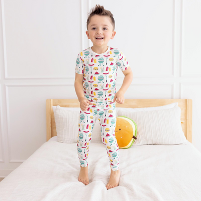 Kickee Pants Pajama Set: Natural BBQ