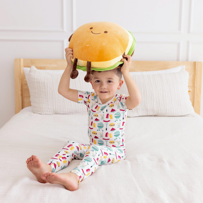 Kickee Pants Pajama Set: Natural BBQ