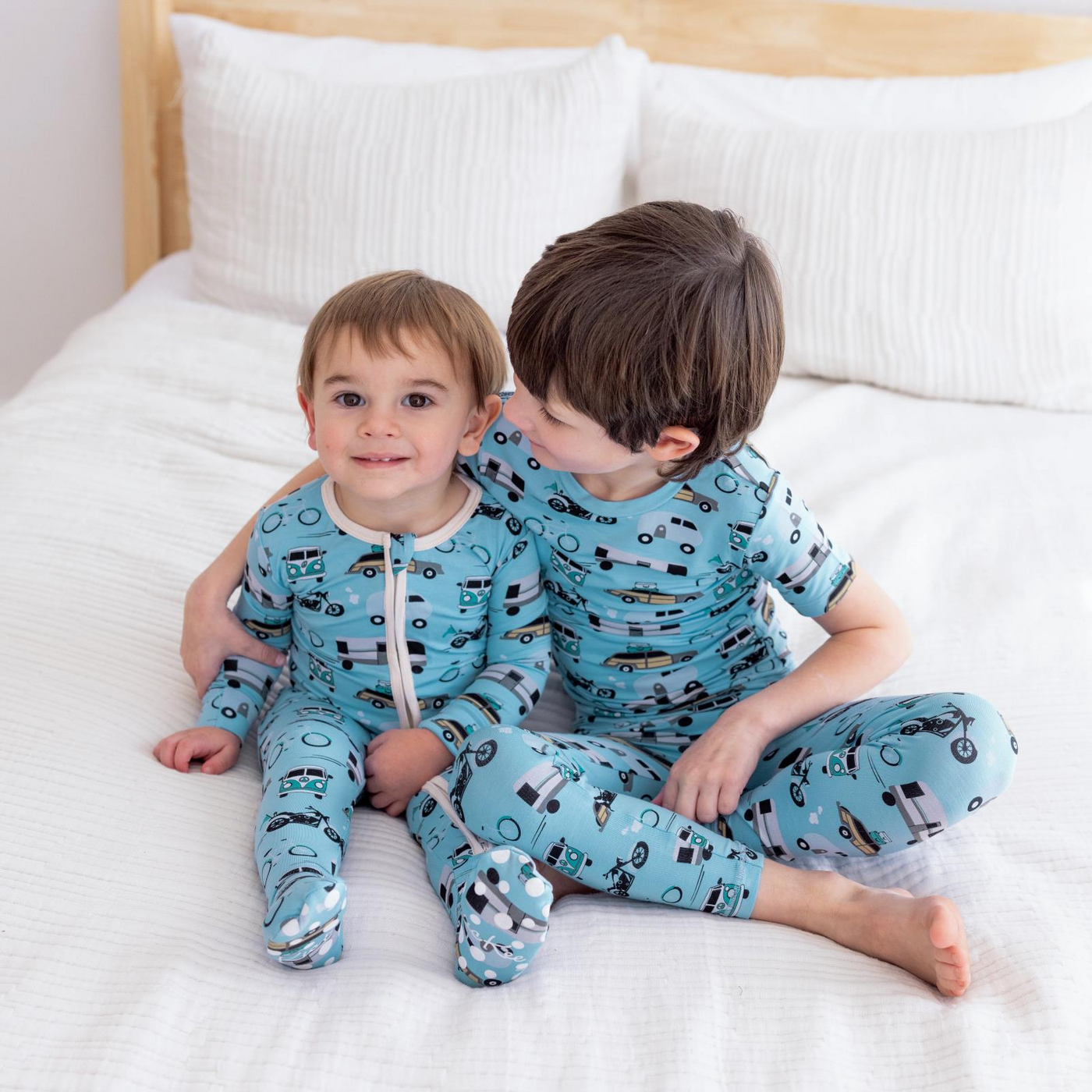 Kickee Pants Pajama Set: Seaside Blue On the Way