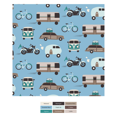 Kickee Pants Pajama Set: Seaside Blue On the Way