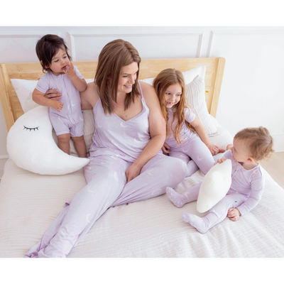 Kickee Pants Pajama Set: Thistle Starry Sky & Moon