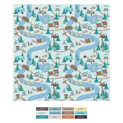 Kickee Pants Shorty Sleeper with Zipper: Fresh Air Campground Map