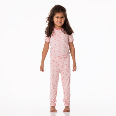 Kickee Pants Pajama Set: Baby Rose Tooth Fairy