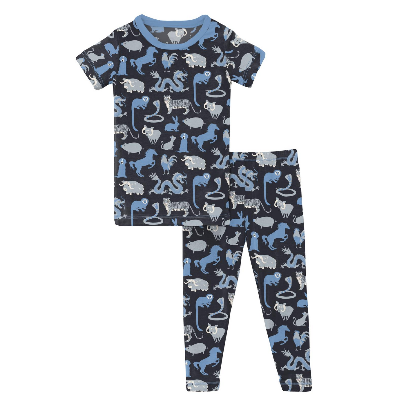 Kickee Pants Pajama Set: Deep Space Chinese Zodiac